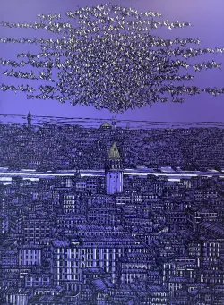 İstanbul Galata ve Kuşlar